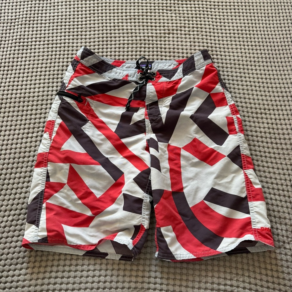 Patagonia geometric board shorts boys 14